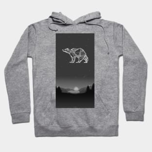 Geometric style black bear Hoodie